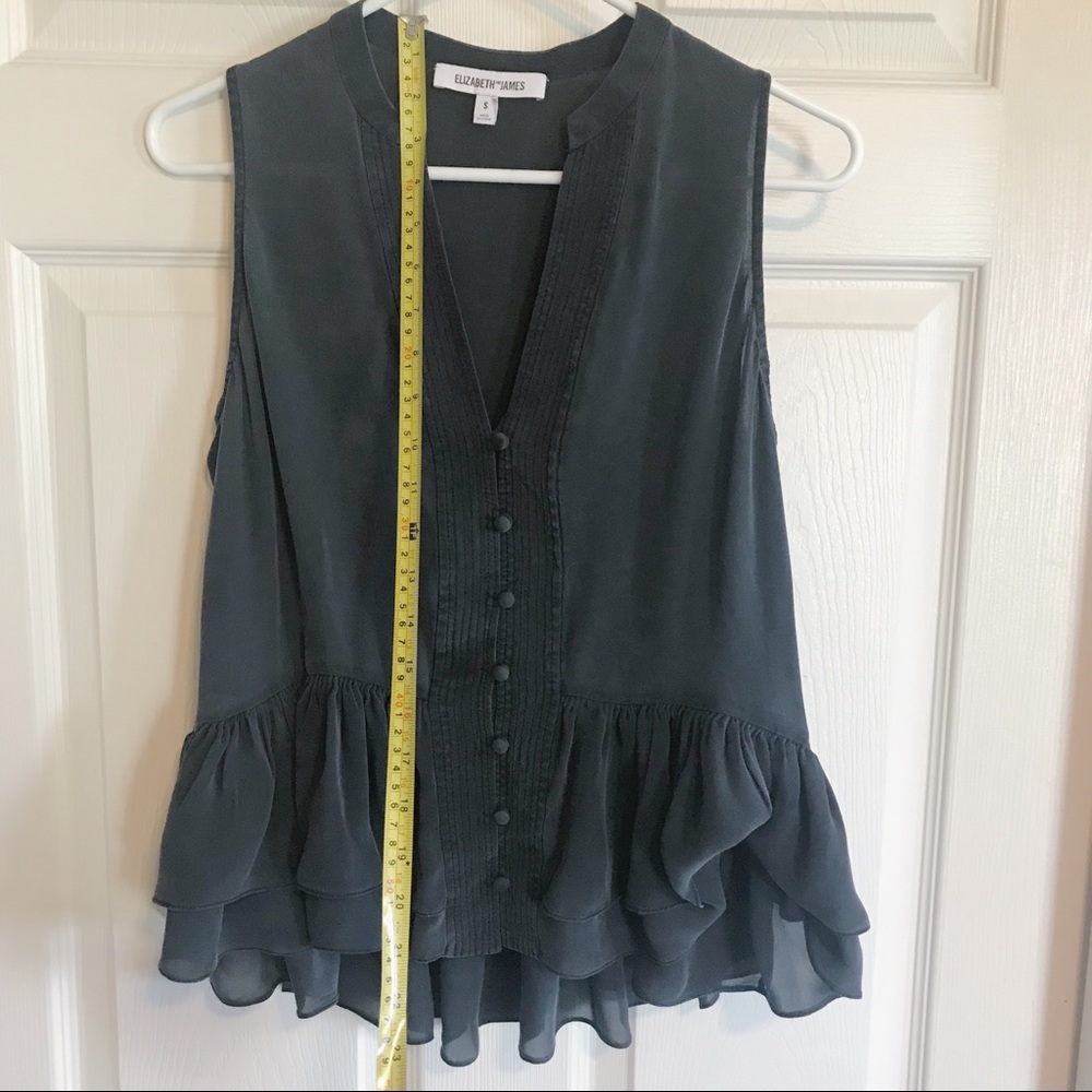 Elizabeth and James Zoe Silk Peplum Top small - Picture 7 of 8